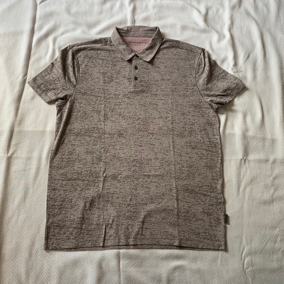 COPY - John Varvatos Polo Shirt, Size L, Light Pink/Taupe - Picture 3 of 8